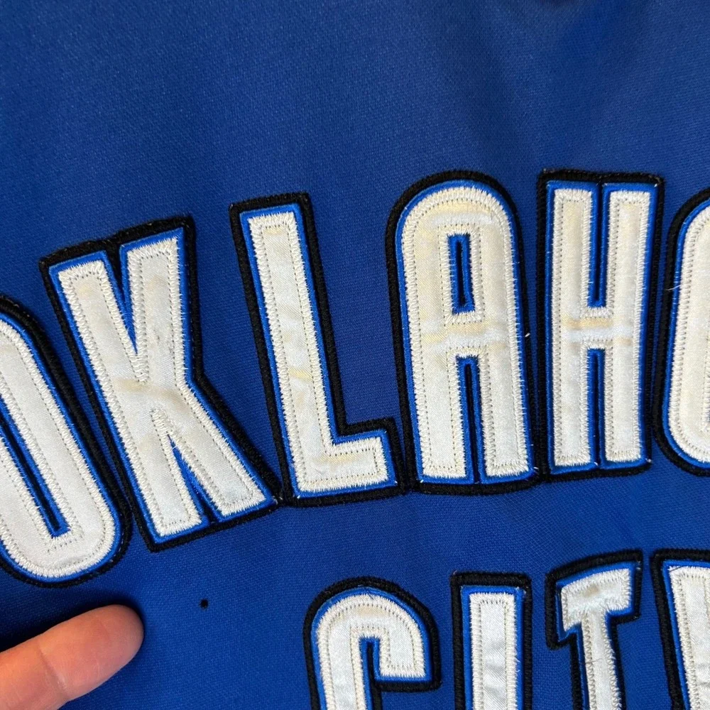 Adidas Oklahoma City Thunder Kevin Durant 35 NBA Jersey Blue Mens 56 XL‎